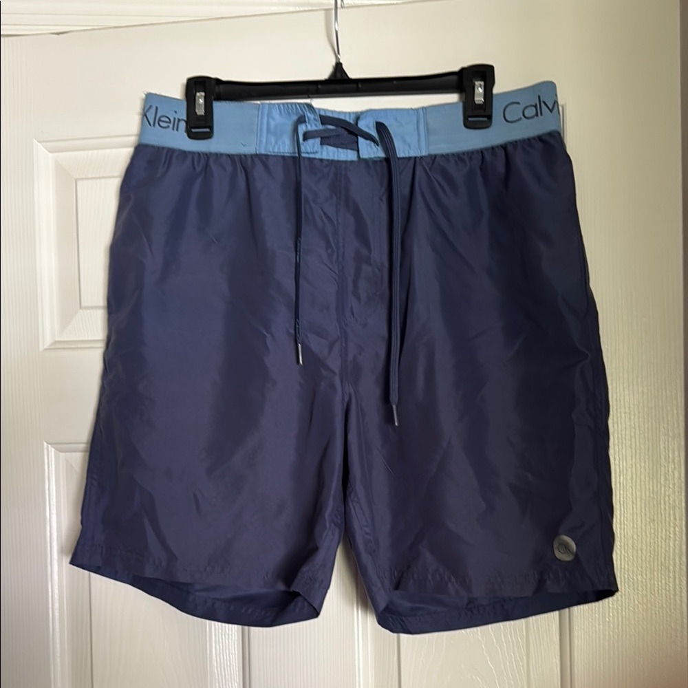Calvin Klein Blue Swim Trunks Quick-Dry Versatile
